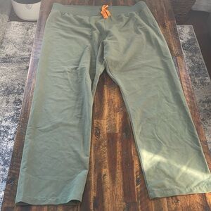 Women's Figs, High Waisted Livingston Basic Scrub Pants, XXL, Color: Moss.